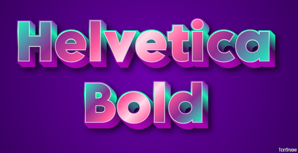 Helvetica Bold Text Effect
