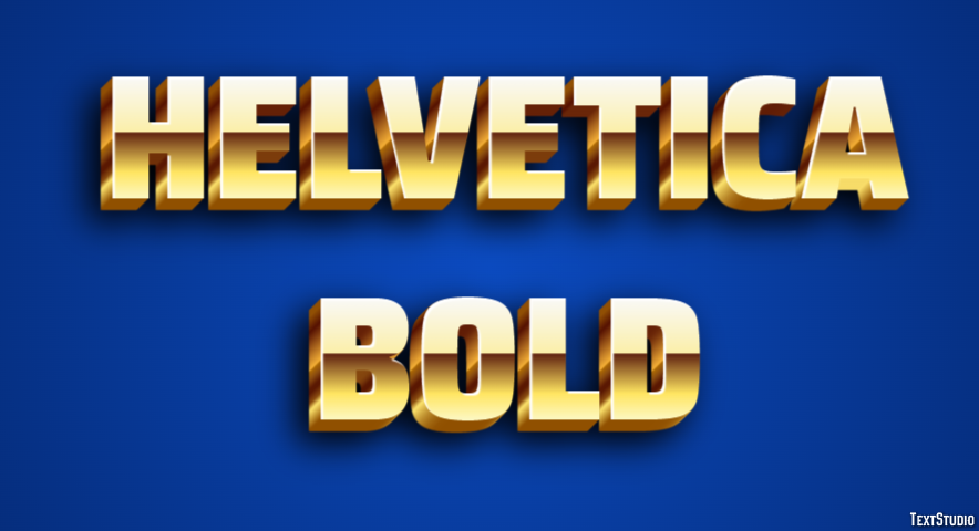 Helvetica Bold Text Effect