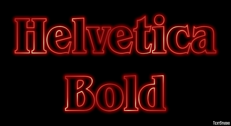 Helvetica Bold Text Effect