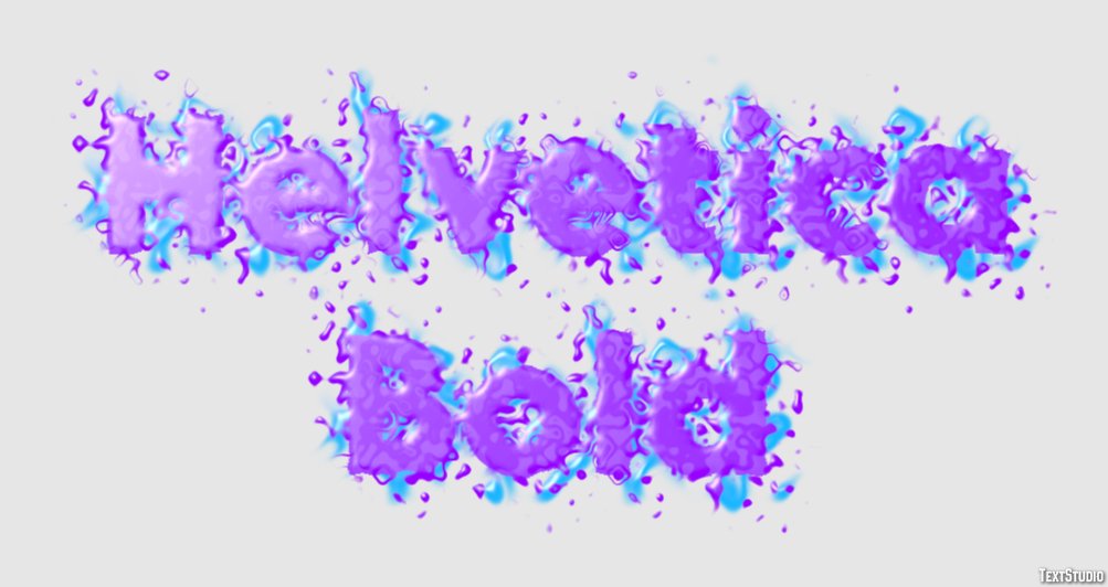 Helvetica Bold Text effect