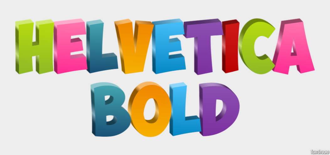 Helvetica Bold Text Effect