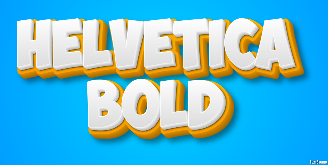 Helvetica Bold Text Effect