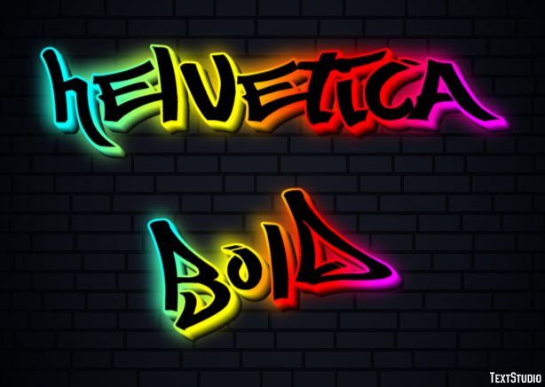 Helvetica Bold Text Effect