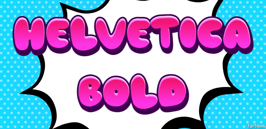 Helvetica Bold Text effect