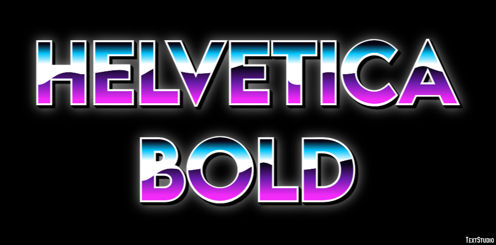 Helvetica Bold Text Effect