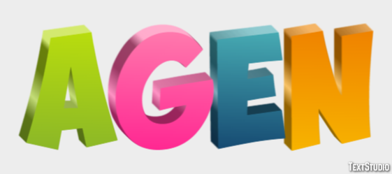 Agen Efecto de texto