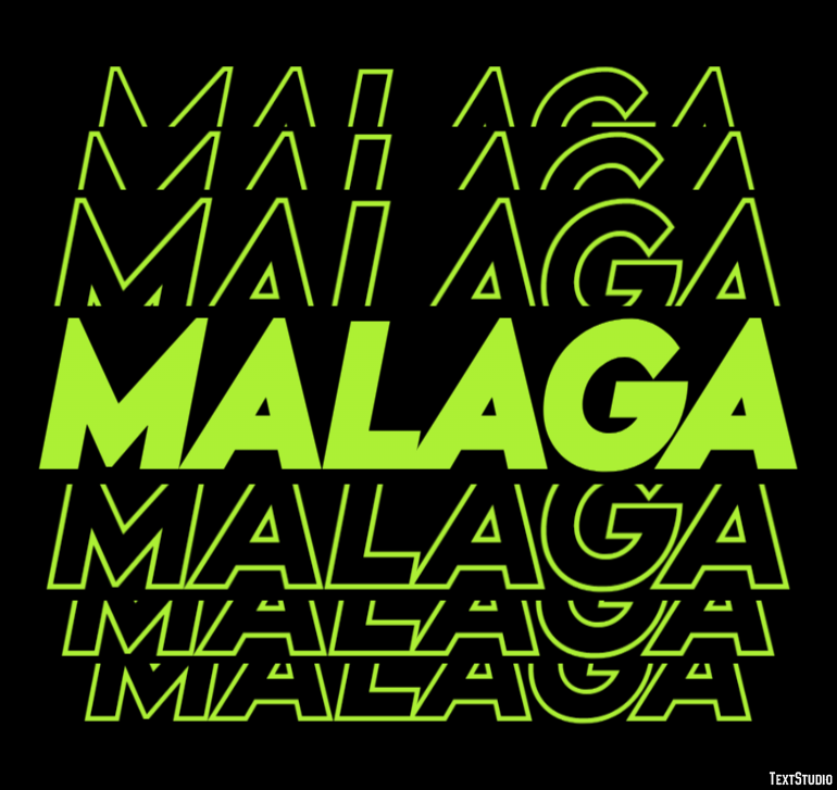 Malaga Effetto testo