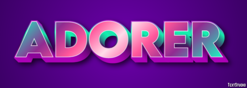 Adorer Effet de Texte