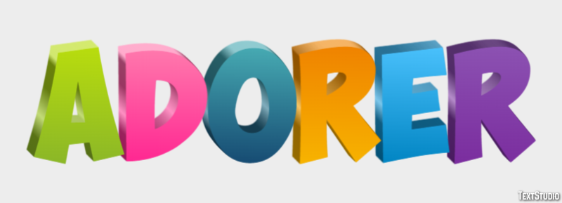 Adorer Effet de Texte
