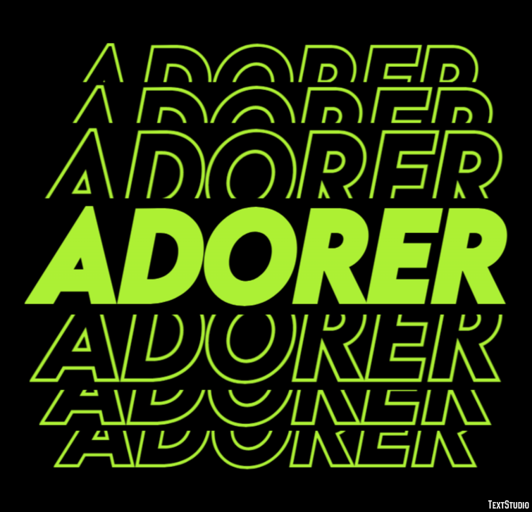 Adorer Efecto de Texto