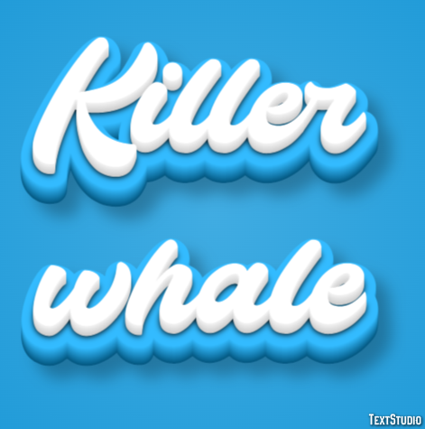 Killer whale Efecto de texto