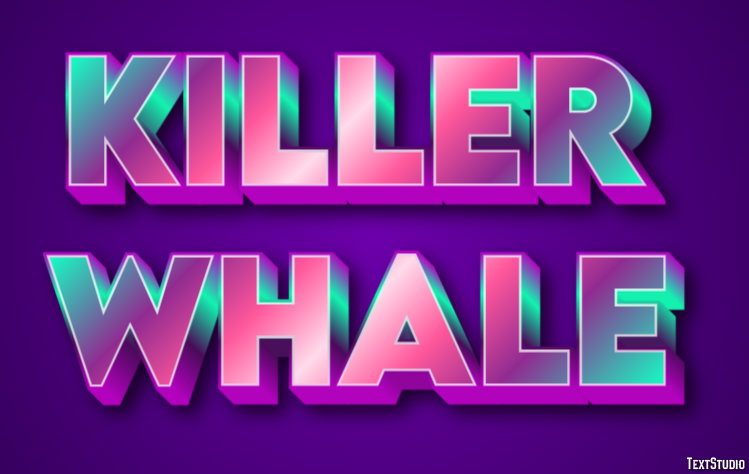 Killer whale Efecto de texto