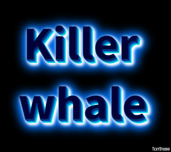 Killer whale Efecto de texto