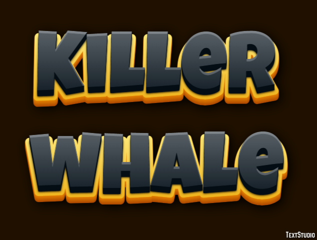 Killer whale Эффект текста