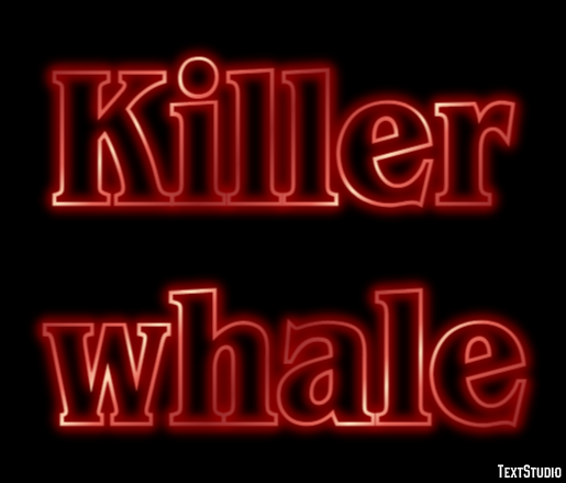 Killer whale Efecto de texto