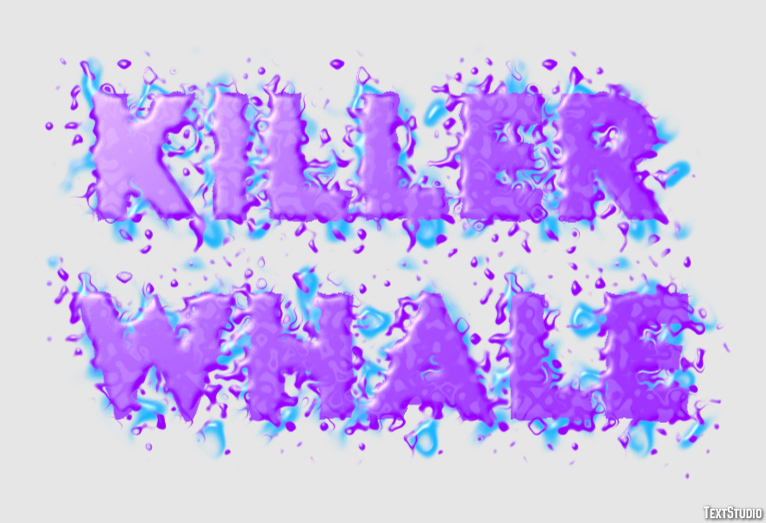 Killer whale Efecto de texto
