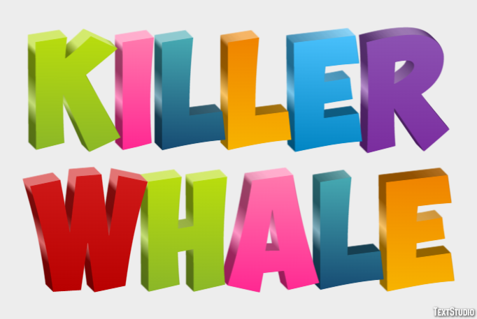 Killer whale Efecto de texto
