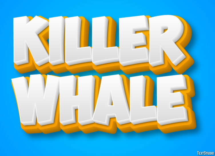 Killer whale Efecto de texto