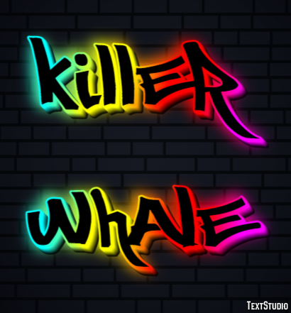 Killer whale Efecto de texto