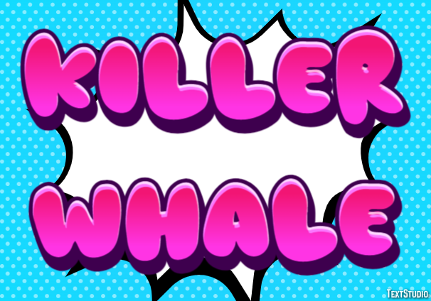Killer whale Efecto de texto