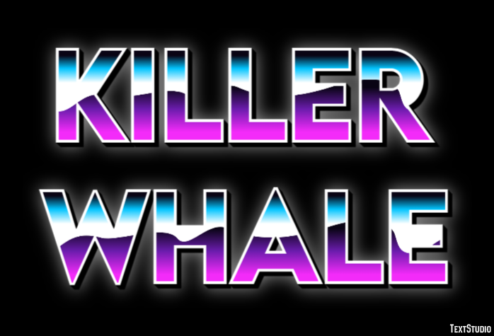 Killer whale Efecto de texto