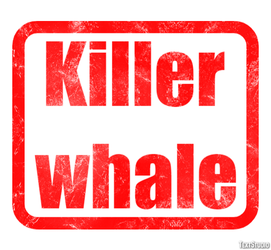 Killer whale Efecto de texto
