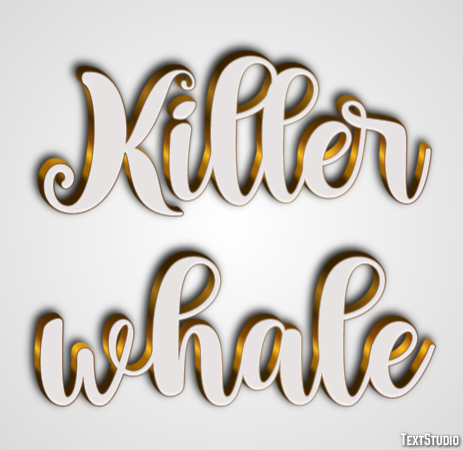 Killer whale Эффект текста