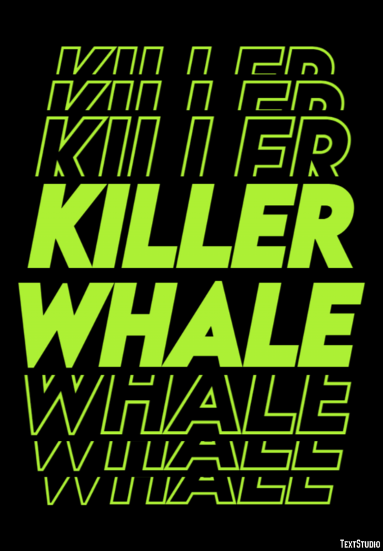 Killer whale Efecto de texto