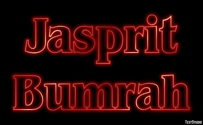 Jasprit Bumrah Efeito de texto
