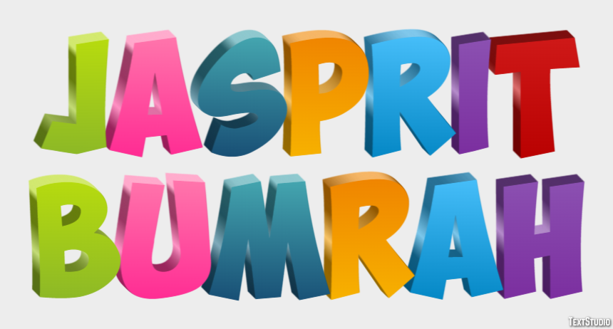 Jasprit Bumrah Efeito de texto