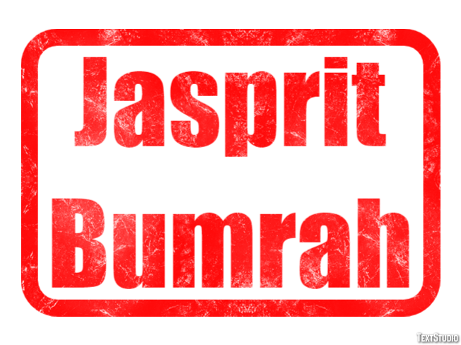 Jasprit Bumrah Efecto de Texto
