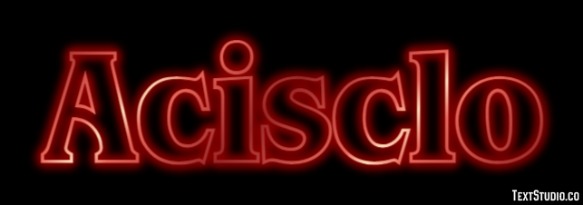 Acisclo Efecto de texto