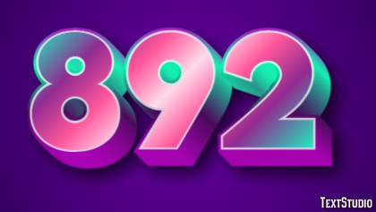 892 Text Effect