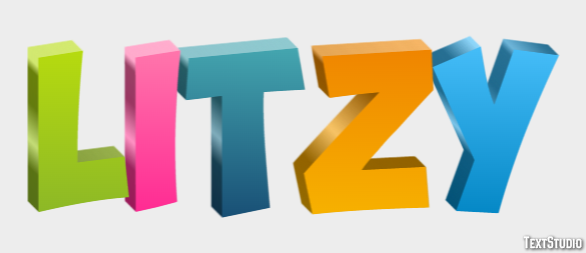 Litzy Effetto testo