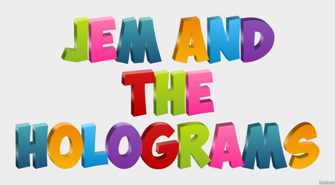Jem and the Holograms Effetto testo