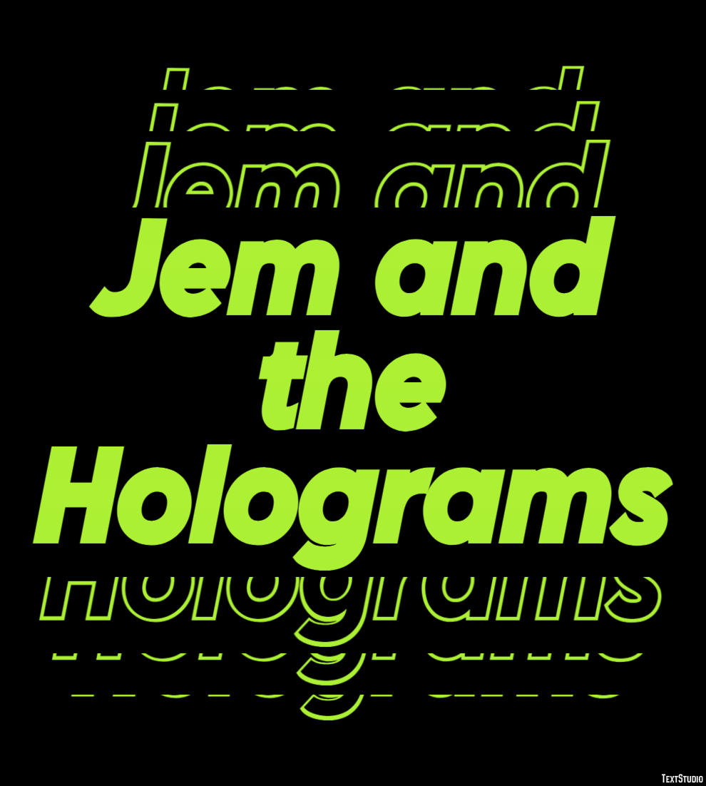 Jem and the Holograms Effetto testo