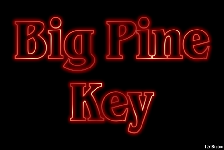Big Pine Key Эффект текста