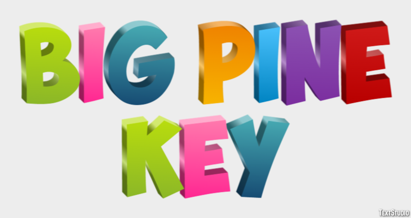Big Pine Key Эффект текста