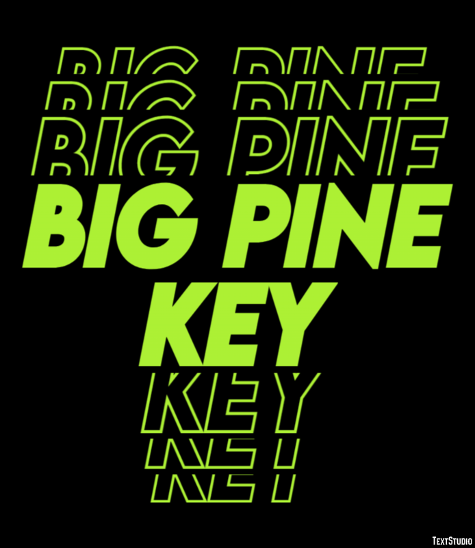 Big Pine Key Tekst Effect