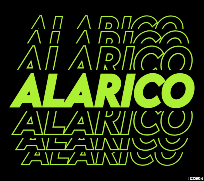 Alarico Effetto testo