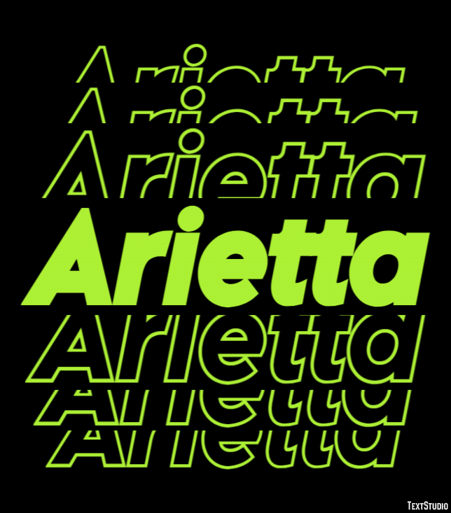 Arietta Text effect