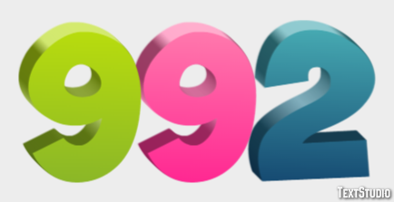 992 Text Effect