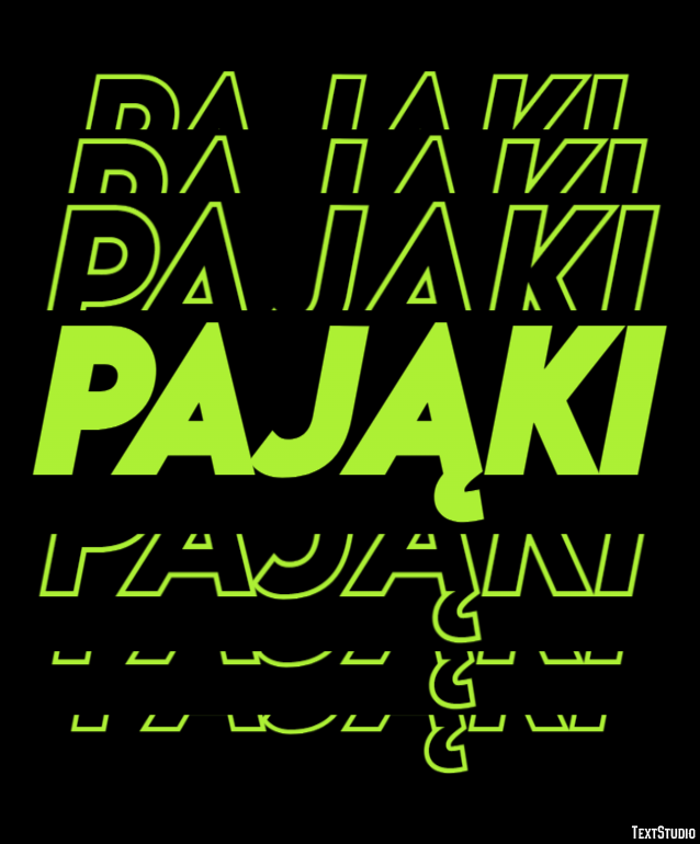 Pająki Texteffekt