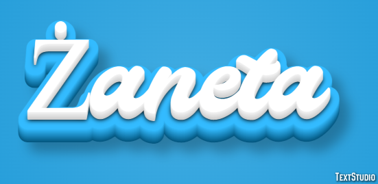 Żaneta Efecto de Texto