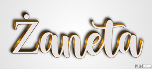 Żaneta Efecto de Texto