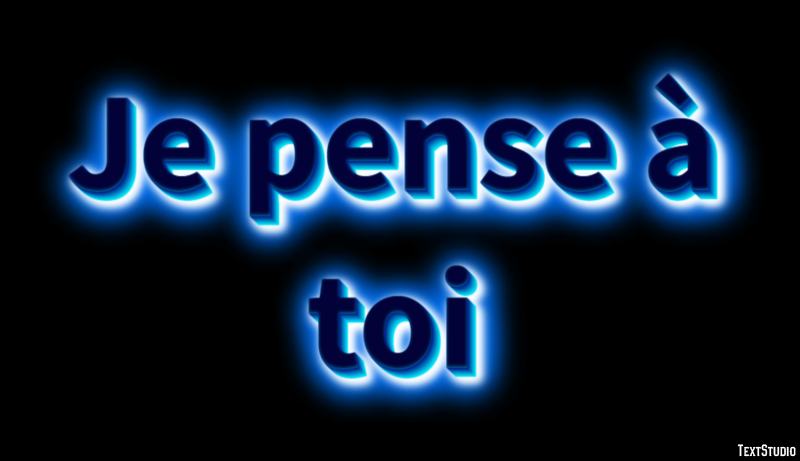 Je pense à toi Efekt tekstowy