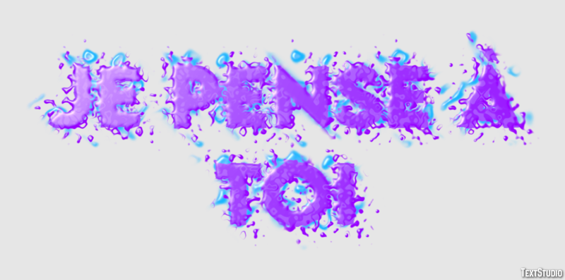 Je pense à toi Effet de texte