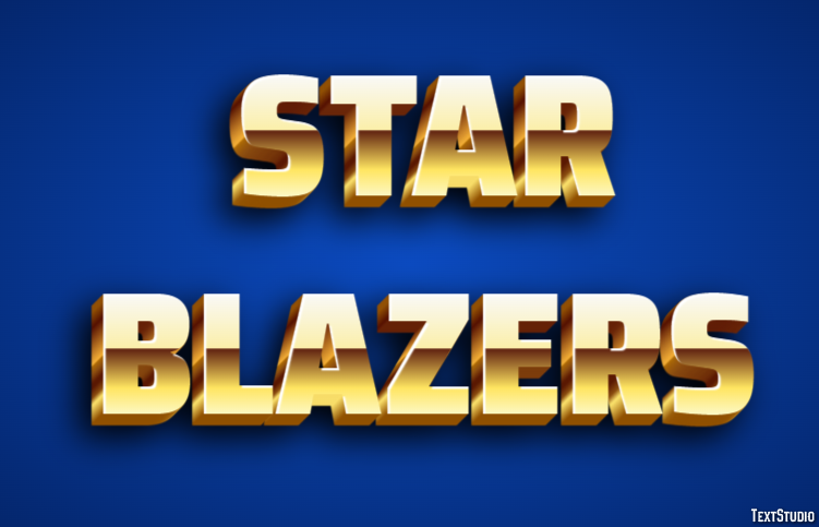 Star Blazers Text Effect