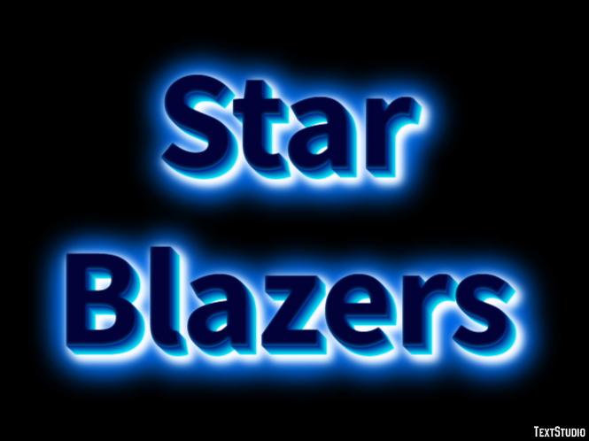 Star Blazers Text Effect