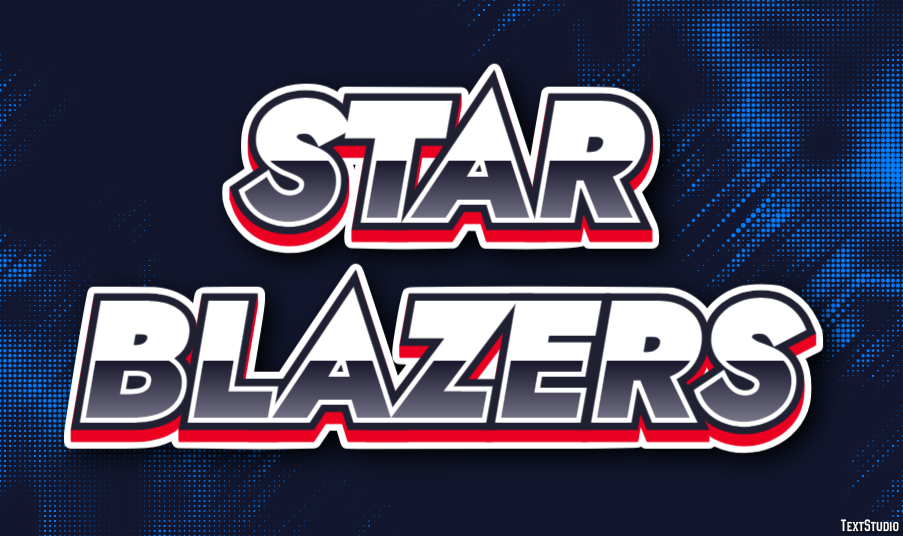 Star Blazers Text Effect